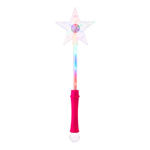 Ultra 2 Rosa LED Leuchtstab Stern Zauberstab Magic Wand Disco Licht LED Stab Discokugel Kinder Prinzessin Partys Spielzeug Blinkender Stern Leuchtender Zauberstab Kinder Sternen Zauberstab von UltraByEasyPeasyStore