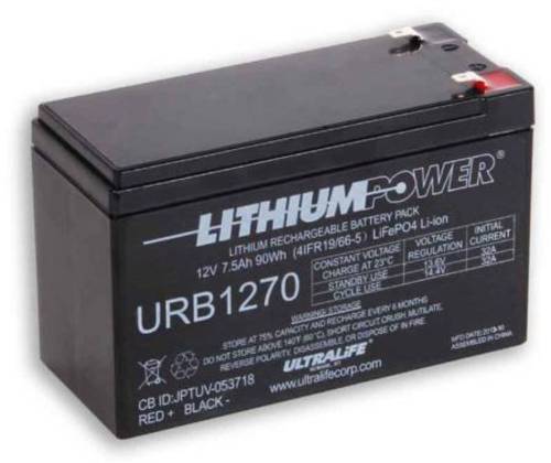 Ultralife URB1270 Spezial-Akku LiFePo-Block Flachstecker LiFePO 4 12.8V 7500 mAh von Ultralife