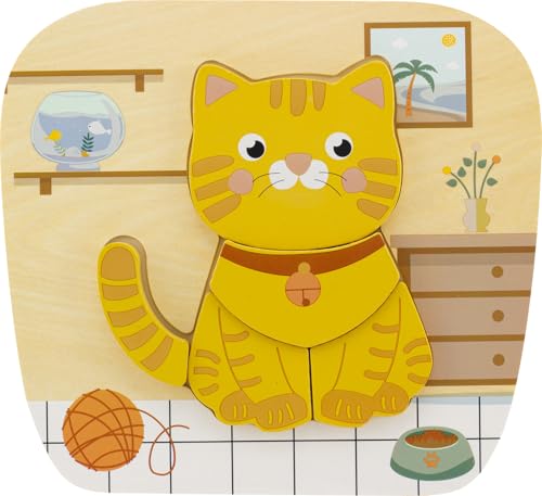 Ulysse Couleurs d'Enfance Puzzle: Katze 5-teilig, 1557, Beige, TU von Ulysse Couleurs d'Enfance