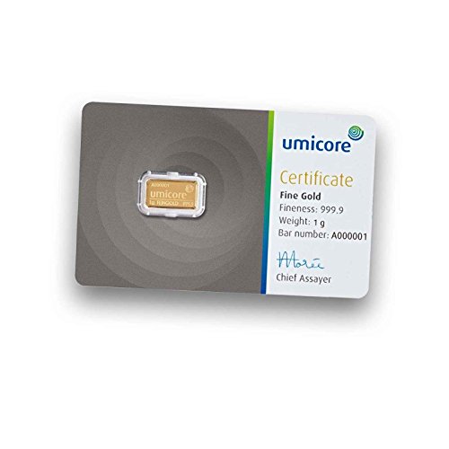 Umicore 1g Gramm Goldbarren 999.9 von Umicore