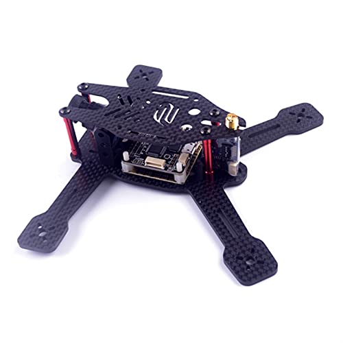 Drohnenrahmen-Kit, DIY FPV Tiny Quad Indoor Racing Drone Quadcopter Pure Carbon Fiber Rahmen Unmontiert Drone Kit(Size:130) von Uminino