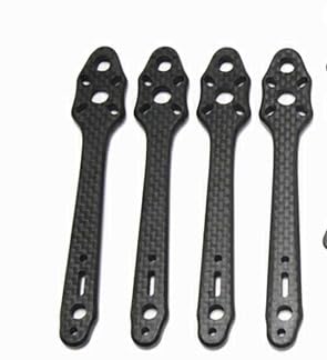 Uminino Drohnenrahmen-Kit, 215 Preset Shock Absorption Carbon Fiber Frame Kit 6MM Arm RC Drone Ersatzteile DIY(Size:4 pCS arms) von Uminino