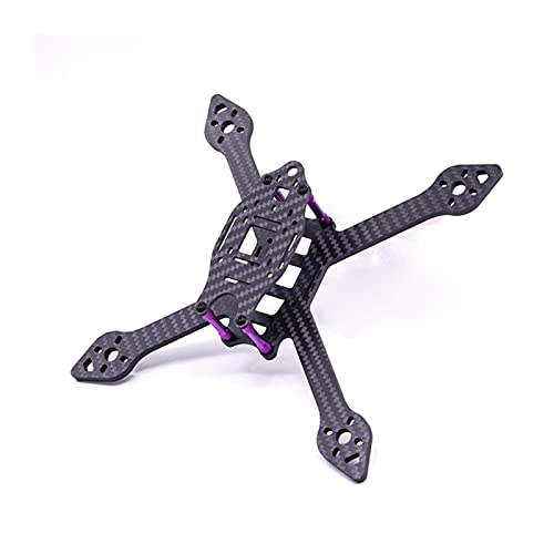 Uminino Drohnenrahmen-Kit, 5 Zoll 210mm Radstand Typ-H Schwarz Carbon Rahmen Kit RC FPV Racing Drone RC Quadcopter RC Teile von Uminino