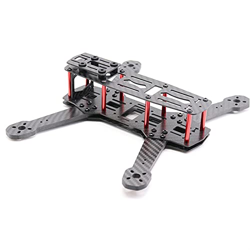 Uminino Drohnenrahmen-Kit, 5 Zoll Drone Rahmen QAV250 ZMR250 Hydraulische Rahmen Kit Dicke 5mm Arm Carbon Fiber FPV Racing Drone Quadcopter(Size:Frame Kit) von Uminino