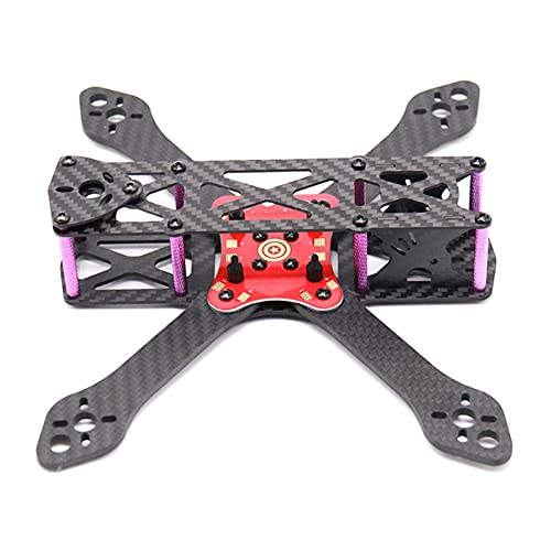 Uminino Drohnenrahmen-Kit, Radstand 220mm 4mm Arm Carbon Rahmen Kit Racing Drone Quadcopter FPV Martian II(Size:Frame Kit) von Uminino