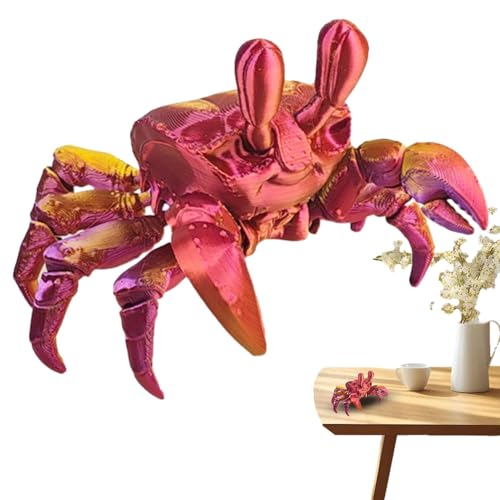 Umiocns Krabben-Actionfigur – 3D-gedrucktes kleines Krabbenmodell, kreatives Action-Tiermodell, Ornament für Aquarium-Landschaftsgestaltung von Umiocns