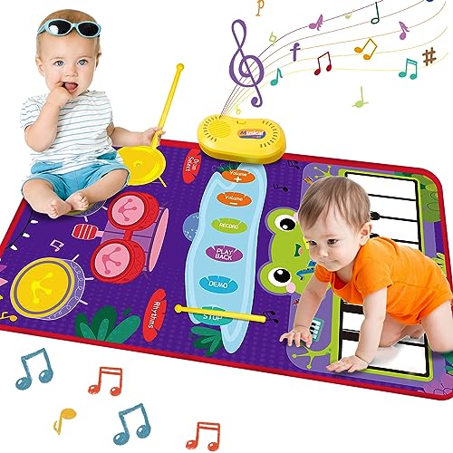 Umitive Baby-Spielzeug, 2-in-1 Musikinstrument, Musikmatte und Schlagzeugspielzeug, pädagogisches Geschenk für Jungen und Mädchen im Alter von 1, 2, 3 Jahren von Umitive