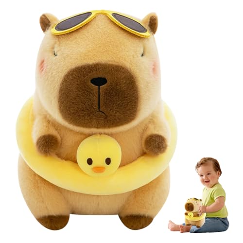 Umllpet Capybara Kuscheltier mit Schwimmring und Sonnenbrille, 30cm Capybara Plüschtier, Wasserschwein Kuscheltier, Niedliche Capybara Plüschtier, Weiche Capybara Plush Toy für Kinder Jungen Mädchen Umllpet Capybara Kuscheltier mit Schwimmring und Sonnenbrille, 30cm Capybara Plüschtier, Wasserschwein Kuscheltier, Niedliche Capybara Plüschtier, Weiche Capybara Plush Toy für Kinder Jungen Mädchen von Umllpet