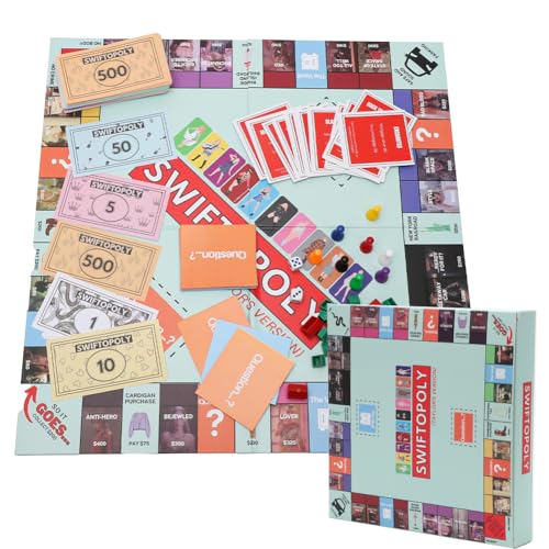 Umllpet Monopoly Brettspiel für Paare, klassisches Familienspiel für Erwachsene und Kinder, Couple Board Games, Brettspiel-Requisiten für Geburtstage Junggesellenabschiede und Spieleabende von Umllpet