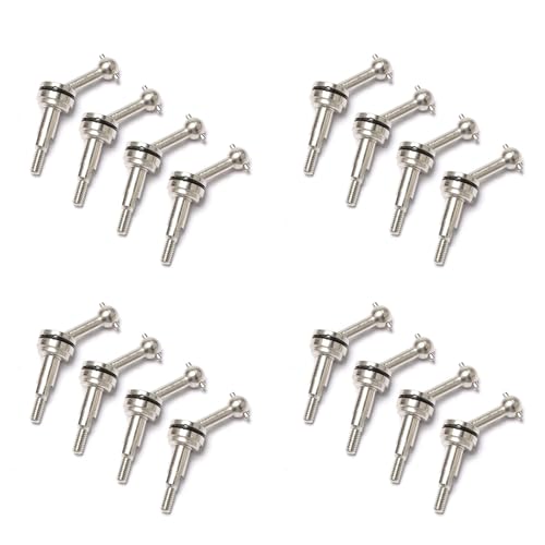 Umsoxhy 16Pcs 2Mm Extended Metal CVD Universalgelenkwellengetriebe für K969 K979 K989 P929 1/28 RC Car Upgrade Teile von Umsoxhy