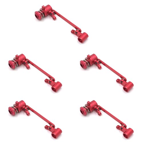 Umsoxhy 5X Lenkung Kupplung Baugruppe Lenkung Servo Sparer Komplett für 144001 1/14 124018 124019 RC Auto Upgrade Teile, Rot von Umsoxhy