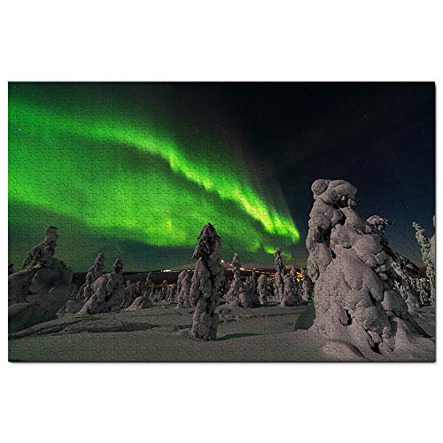 Finnland Aurora Lappland Puzzle 1000 Teile Holzpuzzle Erwachsene Spielgrafik Reise Souvenir Holz von Umsufa