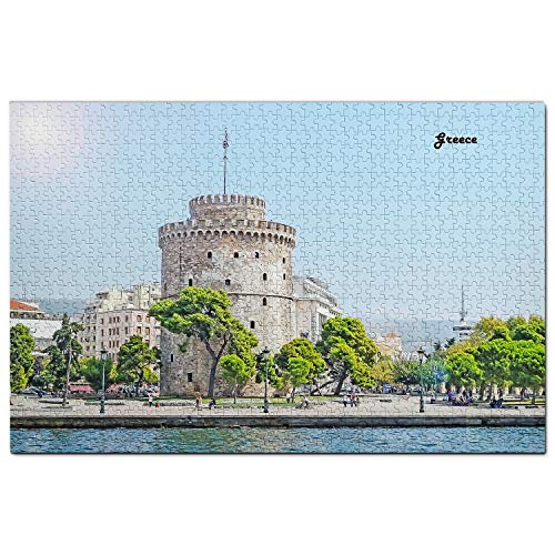 Griechenland Puzzle 1000 Teile Griechenland Weißer Turm von Thessaloniki Puzzlespiel Kunstwerk Reise Souvenir Holz von Umsufa