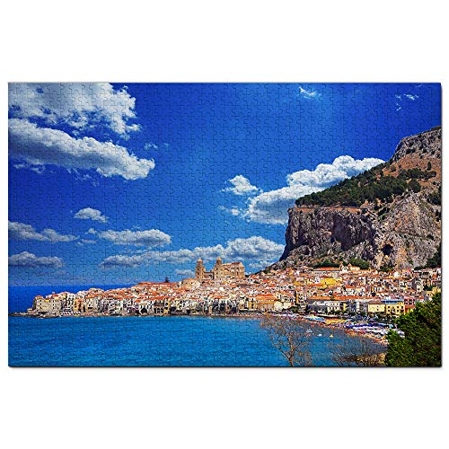 Italien Cefalu Sizilien Puzzle 1000 Teile Holzpuzzle Erwachsene Spielgrafik Reise Souvenir Holz von Umsufa