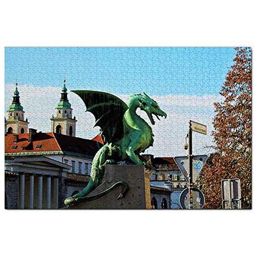 Slowenien Drachenbrücke Ljubljana Puzzle 1000 Teile Spiel Kunstwerk Reise Souvenir Holz von Umsufa