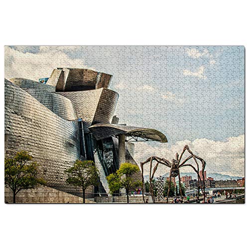 Spanien Guggenheim Museum Bilbao Puzzle 1000 Teile Holzpuzzle Erwachsene Spielgrafik Reise Souvenir Holz von Umsufa