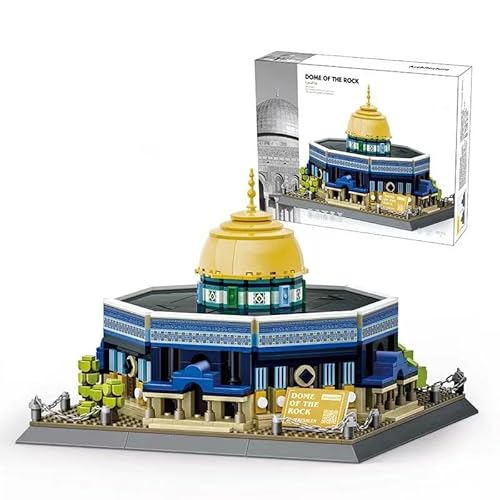 Architektur Dome of The Rock Baustein Set, 983 Stück Weltberühmtes Architektur Modell Spielzeug, Jerusalem Bausatz, Modular Haus Bausteine, Creative Geschenk für Erwachsene und Kinder, Home Decor von Unativer