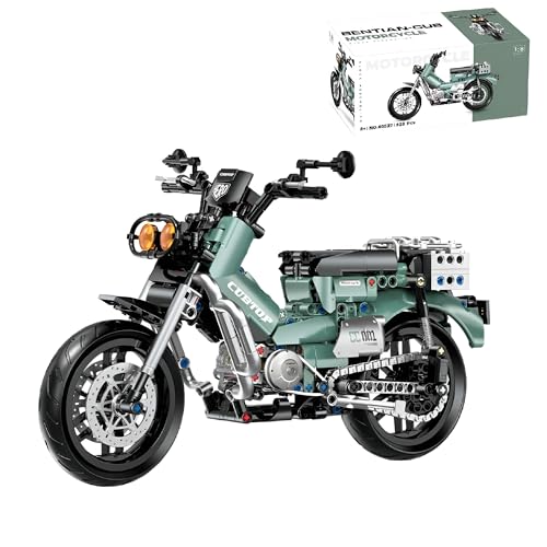 Technik Motorrad Bausteine Modell für Cub CC110 Supermotorrad, 628 Teile Rennen Superbike Modellbausatz, Superbike Konstruktionsspielzeu für Kinder Erwachsene, Kompatibel mit großen Marken (60527) von Unativer