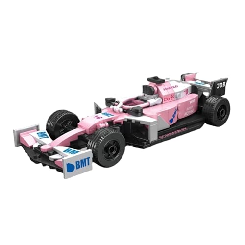 Technik Sportwagen Bausteine für Formel 1, 238 Teile Supersportwagen Bausteine Modell Bausatz, F1 Rennwagen Bausteine Klemmbausteine Auto Sammlerstück Spielzeug für Erwachsene Kinder (13014 Pink) von Unativer