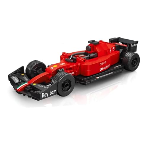 Technik Sportwagen Bausteine für Formel 1, 238 Teile Supersportwagen Bausteine Modell Bausatz, F1 Rennwagen Bausteine Klemmbausteine Auto Sammlerstück Spielzeug für Erwachsene Kinder (13014 Red) von Unativer