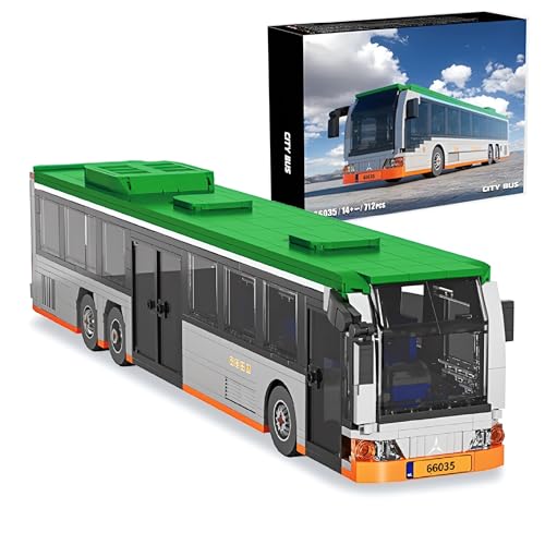 Technik Stadt Bus Bausteine Bausatz, 712 Teile City Doppeldeckerbus Baustein Modellset, STEM Fahrzeuge Modell Spielzeug, Ideas Geschenk für Erwachsene und Kinder (66035) von Unativer