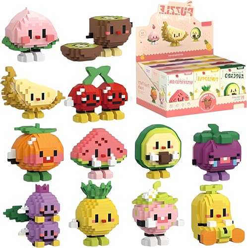 Unativer 12-in-1 Sommerfrüchte Bausteine Bausatz, Mini Bausteinen Pfirsich Traube Wassermelone Kirsche Ananas Buntes, Partymotiv Lehrreiches Modellspielzeug Kreatives Geschenk für Kinder ab 6 Jahren Unativer 12-in-1 Sommerfrüchte Bausteine Bausatz, Mini Bausteinen Pfirsich Traube Wassermelone Kirsche Ananas Buntes, Partymotiv Lehrreiches Modellspielzeug Kreatives Geschenk für Kinder ab 6 Jahren von Unativer