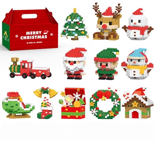 Unativer 12-in-1 Weihnachtsbaukasten Set, Mehrere Szenen Festliches Bauspielzeug mit Weihnachtsmann Rentier Schneemann Weihnachtsbaum & Mehr, DIY Winter Modell für Kinder & Erwachsene, 2210 Teile Unativer 12-in-1 Weihnachtsbaukasten Set, Mehrere Szenen Festliches Bauspielzeug mit Weihnachtsmann Rentier Schneemann Weihnachtsbaum & Mehr, DIY Winter Modell für Kinder & Erwachsene, 2210 Teile von Unativer
