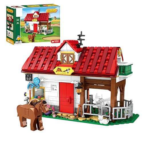 Unativer Bauernhof Bausteine Bausatz, 530 Teile Tierstall Architektur Modell Spielzeug mit Zaun & Schweinestall für Wohnkultur Pädagogisches STEM Geschenk für Kinder ab 6 Jahren Unativer Bauernhof Bausteine Bausatz, 530 Teile Tierstall Architektur Modell Spielzeug mit Zaun & Schweinestall für Wohnkultur Pädagogisches STEM Geschenk für Kinder ab 6 Jahren von Unativer