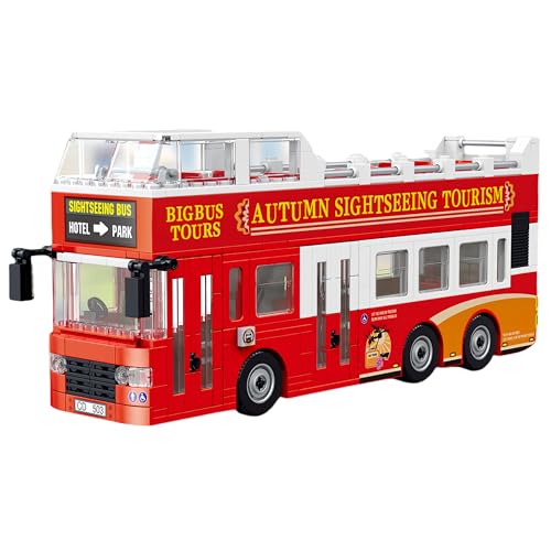 Unativer Doppeldecker Tourbus Bausteine Bausatz, 627 Teile STEM-Reisebus-Konstruktions Spielzeug für Kinder ab 6 Jahren, Pädagogischer Modellbausatz, Kreatives Geschenk für Jungen und Mädchen Unativer Doppeldecker Tourbus Bausteine Bausatz, 627 Teile STEM-Reisebus-Konstruktions Spielzeug für Kinder ab 6 Jahren, Pädagogischer Modellbausatz, Kreatives Geschenk für Jungen und Mädchen von Unativer