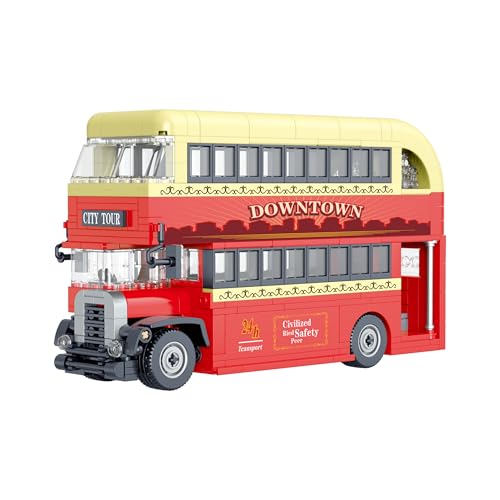 Unativer Doppeldecker Tourbus Bausteine Bausatz, 642 Teile STEM-Reisebus-Konstruktions Spielzeug für Kinder ab 6 Jahren, Pädagogischer Modellbausatz, Kreatives Geschenk für Jungen und Mädchen Unativer Doppeldecker Tourbus Bausteine Bausatz, 642 Teile STEM-Reisebus-Konstruktions Spielzeug für Kinder ab 6 Jahren, Pädagogischer Modellbausatz, Kreatives Geschenk für Jungen und Mädchen von Unativer