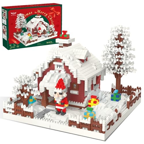 Unativer Großes Weihnachtscottage Bausteine Set, 2309 Mini-Steine Winterferien DIY Modellbausatz mit Weihnachtsmann, verschneiten Bäumen, festliches Winter-Szene-Bauspielzeug für Kinder & Erwachsene Unativer Großes Weihnachtscottage Bausteine Set, 2309 Mini-Steine Winterferien DIY Modellbausatz mit Weihnachtsmann, verschneiten Bäumen, festliches Winter-Szene-Bauspielzeug für Kinder & Erwachsene von Unativer