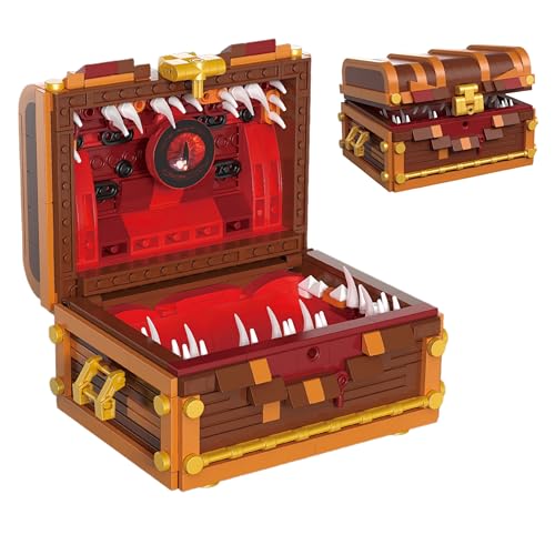 Unativer Halloween Monstertruhe Bausteine Bausatz, 531 Teile Gruselige Schatzkiste mit Augen & Zähnen, Kreatives Bausteinmodell für Kinder & Erwachsene, Lustiges Geschenk oder Spukige Dekoration Unativer Halloween Monstertruhe Bausteine Bausatz, 531 Teile Gruselige Schatzkiste mit Augen & Zähnen, Kreatives Bausteinmodell für Kinder & Erwachsene, Lustiges Geschenk oder Spukige Dekoration von Unativer