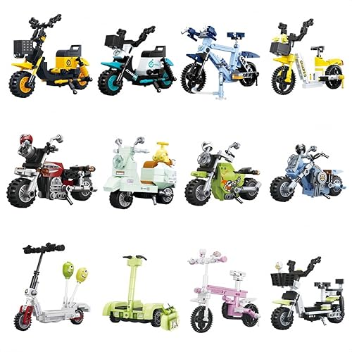 Unativer Motorrad, Roller & Fahrrad Bausteine Bausatz, 12er Pack Mini Modell Spielzeug DIY STEM Transportmodell Spielzeug für Deko Zuhause, Mitgebsel & Geburtstagsgeschenk für Jungen ab 6 Jahren Unativer Motorrad, Roller & Fahrrad Bausteine Bausatz, 12er Pack Mini Modell Spielzeug DIY STEM Transportmodell Spielzeug für Deko Zuhause, Mitgebsel & Geburtstagsgeschenk für Jungen ab 6 Jahren von Unativer