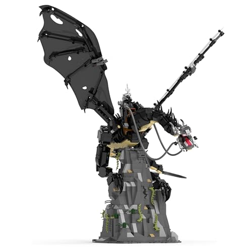 Unativer Schwarze Bestie Bausteine Set, 1361 Teile Dunkle Fantasy Flugkreatur & Reiter Modellbausatz mit Bergbasis, Ausstellbares Konstruktionsspielzeug für Erwachsene & Jugendliche ab 6 Jahren Unativer Schwarze Bestie Bausteine Set, 1361 Teile Dunkle Fantasy Flugkreatur & Reiter Modellbausatz mit Bergbasis, Ausstellbares Konstruktionsspielzeug für Erwachsene & Jugendliche ab 6 Jahren von Unativer