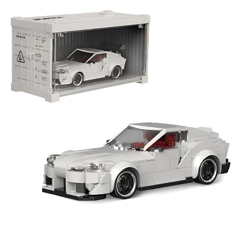 Unativer Technik Rennwagen Bausteine für Supra, Supersportwagen Bausteine Sets mit Display Box, 367 Teile 1:32 Rennwagen Auto Modell, Sportwagen Modell Geschenk für Kinder und Erwachsene (PB8808) von Unativer