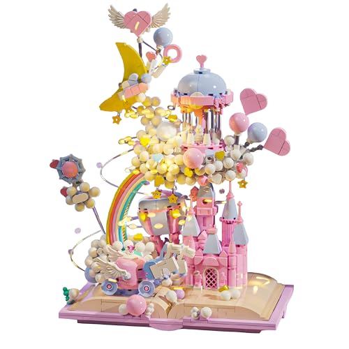 Unativer Traumhafte Fantasie Himmels Schloss Bausteine Bausatz, Kreatives LED Architektur Modell mit Regenbogen Mond & Wolken Design zur Wohnkultur, STEM Geschenk für Mädchen und Kinder ab 6 Jahren Unativer Traumhafte Fantasie Himmels Schloss Bausteine Bausatz, Kreatives LED Architektur Modell mit Regenbogen Mond & Wolken Design zur Wohnkultur, STEM Geschenk für Mädchen und Kinder ab 6 Jahren von Unativer