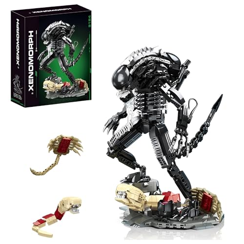 Xenomorph Spielzeug Baustein Bausatz, 882 Teile kreative Action Alien Figur Bausteine Set, MOC Xenomorph Fiction Film Modell Baustein, Geschenk für Erwachsene Teenager von Unativer