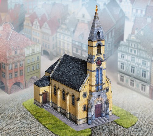 Aue-Verlag 25 x 13 x 26 cm Pfersbach Altstadtkirche Modellbausatz von HMV HAMBURGER MODELLBAUBOGEN VERLAG