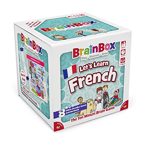 Brainbox Let's Learn French (2022), Card Game, Ages 8+, 1+ Players, 10+ Minutes Playing Time von Brainbox