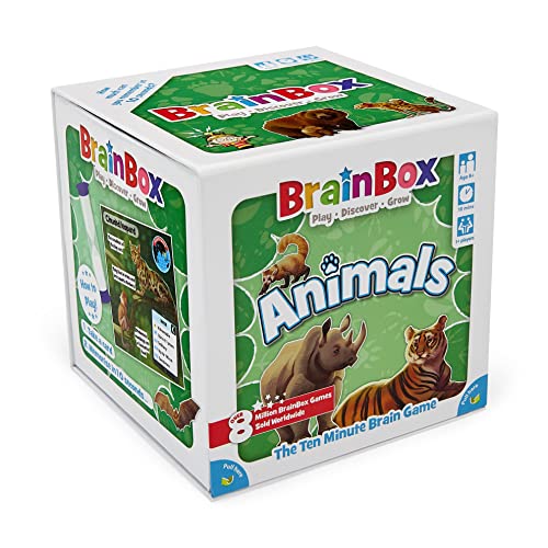 BrainBox Animals (2022) , Card Game , Ages 8+ , 1+ Players , 10+ Minutes Playing Time von Brainbox