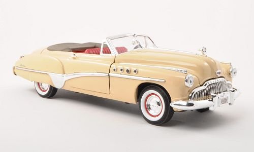 Buick Roadmaster Convertible, beige , 1949, Modellauto, Fertigmodell, Motormax 1:18 von Unbekannt