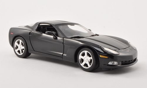 Chevrolet Corvette C6, schwarz, 2005, Modellauto, Fertigmodell, Motormax 1:24 von Unbekannt