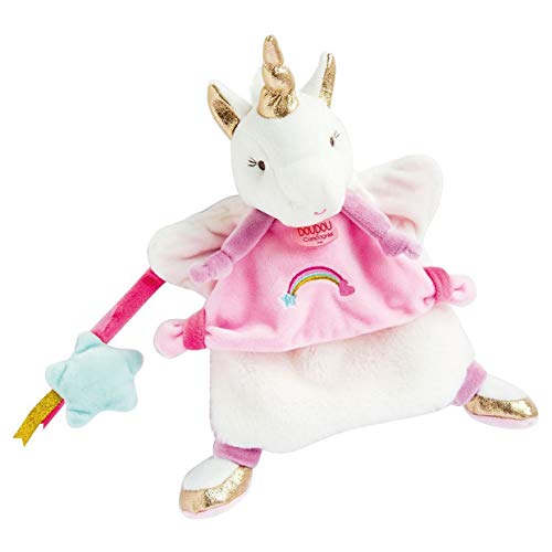 Doudou et Compagnie DC3320 Kuscheltier, Einhorn, 25 cm, Rosa/Weiß von Doudou et Compagnie