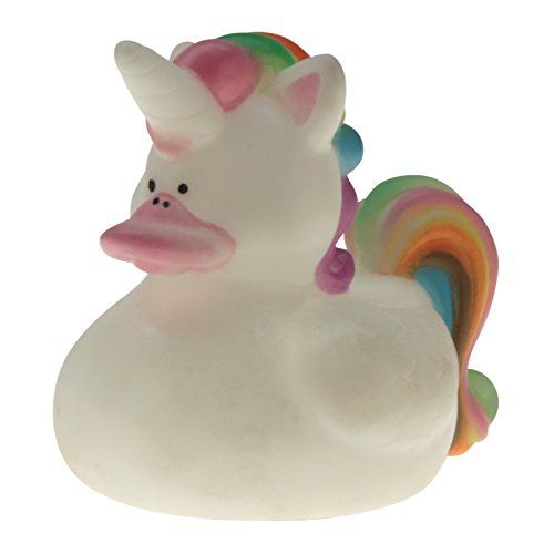 Einhorn Badeente Gummiente Regenbogen, ca, 7 cm von Unbekannt