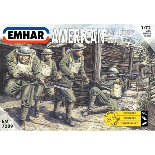 Emhar EM7209 Figur-1/72 WWI US-Amerikanische Doughboys Infanterie von Emhar