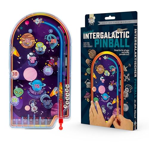 Funtime Gifts Handheld-Flipper mit intergalaktischem Weltraumthema, lustiges Spiel für Erwachsene und Kinder, Geschenk ab 3 Jahren, mehrfarbig, 25 cm hoch x 13,5 cm breit von Funtime Gifts