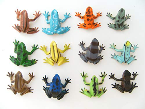 Cornelissen Frösche 12erSet 4,5cm Hartgummi Kröte Pfeilgiftfrösche Spielzeug Frosch Tiere Spielen von Cornelissen