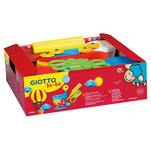 GIOTTO be-bè 37300 4632 0 KnetmasseKnete, farbig Sortiert, 8 x 220g von GIOTTO be-bè