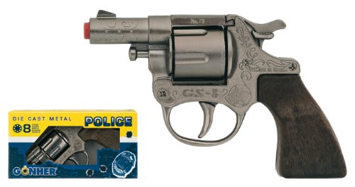 Gonher 73/0 - Revolver GS8 8-Schuss 13 cm, Zink Antik, mit Kurzlauf von Gonher