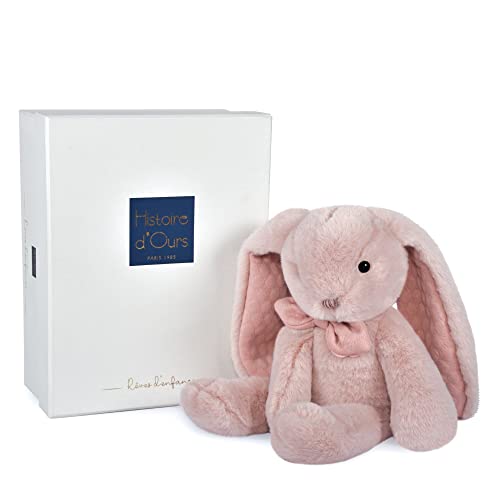 Histoire d'ours - Plüsch-Hase – Rosa – 30 cm – Preppy Chic – HO3136 von Histoire d'ours